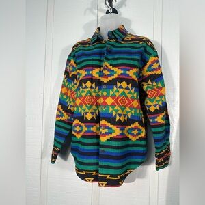 Pine Cove Vintage Southwest Button Down Top Size Small EUC